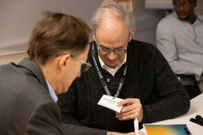 Philippe Bostnavaron (Shrink.WE.U) at the Paperjam+Delano Business Club’s new members breakfast on Wednesday 10 January 2024. Photo: Eva Krins / Maison Moderne