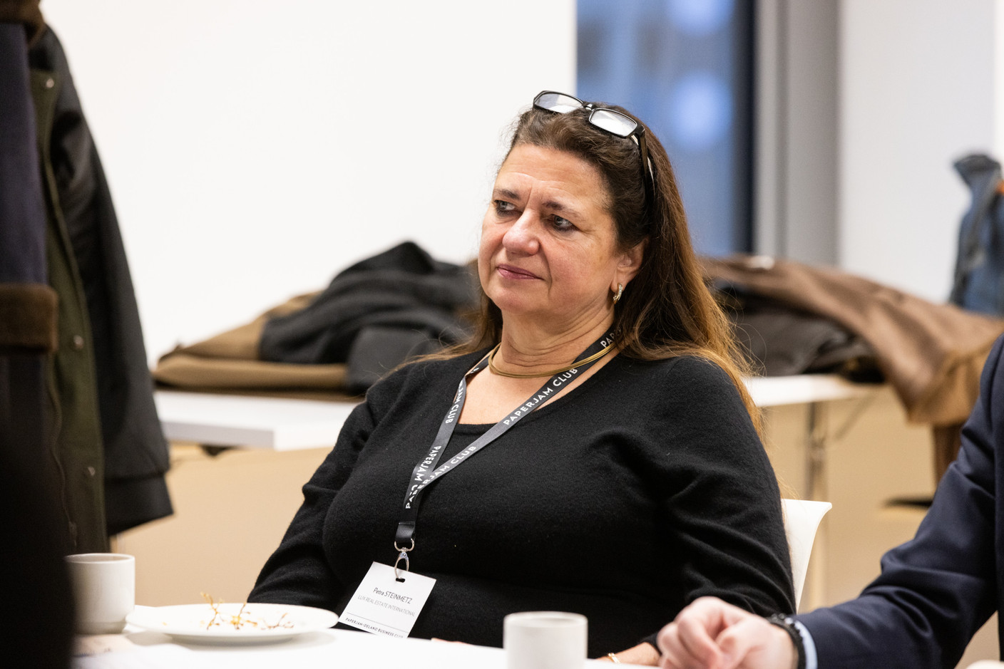 Petra Steinmetz (Lux Real Estate International) at the Paperjam+Delano Business Club’s new members breakfast on Wednesday 10 January 2024. Photo: Eva Krins / Maison Moderne