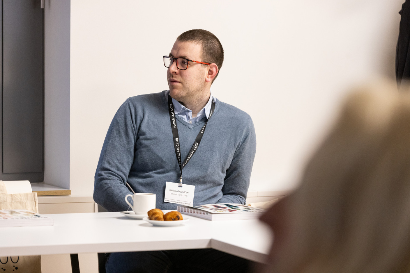 Sébastien Dejardin (Dejardin Consulting) at the Paperjam+Delano Business Club’s new members breakfast on Wednesday 10 January 2024. Photo: Eva Krins / Maison Moderne