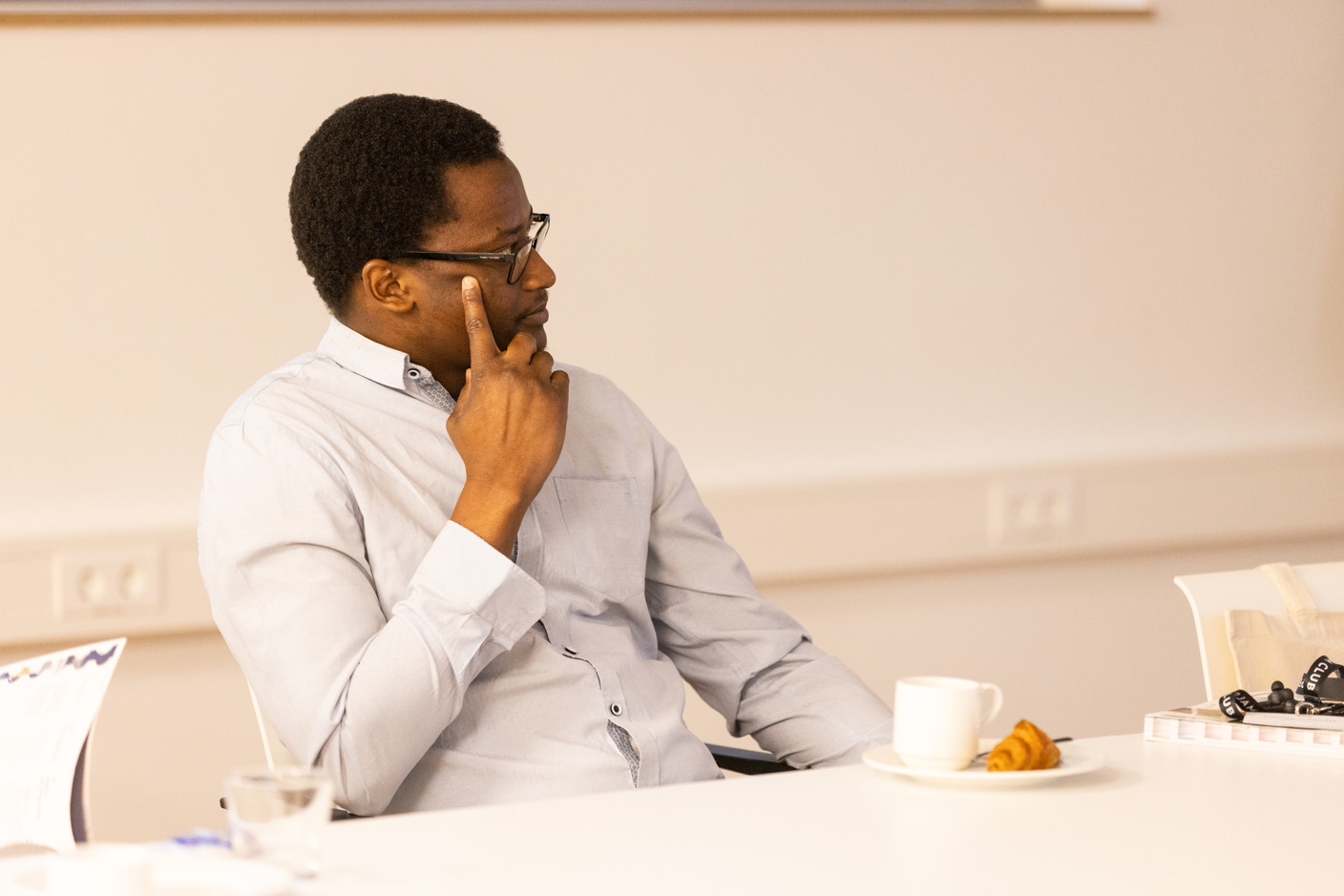 Pachy Koumagoto (Fada Team) at the Paperjam+Delano Business Club’s new members breakfast on Wednesday 10 January 2024. Photo: Eva Krins / Maison Moderne