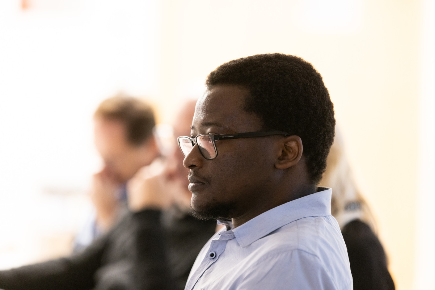 Pachy Koumagoto (Fada Team) at the Paperjam+Delano Business Club’s new members breakfast on Wednesday 10 January 2024. Photo: Eva Krins / Maison Moderne