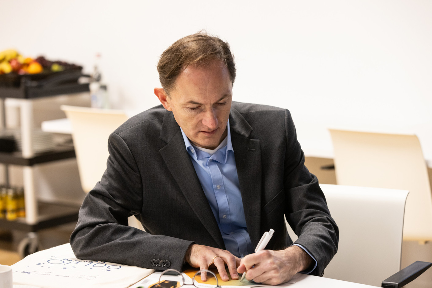 Jean-François Marlière (Marliere & Partners) at the Paperjam+Delano Business Club’s new members breakfast on Wednesday 10 January 2024. Photo: Eva Krins / Maison Moderne