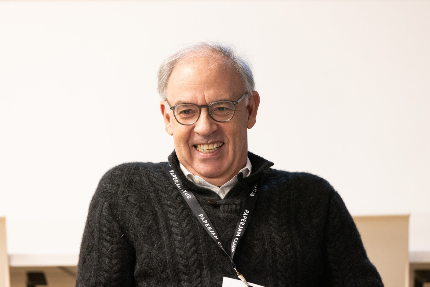 Philippe Bostnavaron (Shrink.WE.U) at the Paperjam+Delano Business Club’s new members breakfast on Wednesday 10 January 2024. Photo: Eva Krins / Maison Moderne