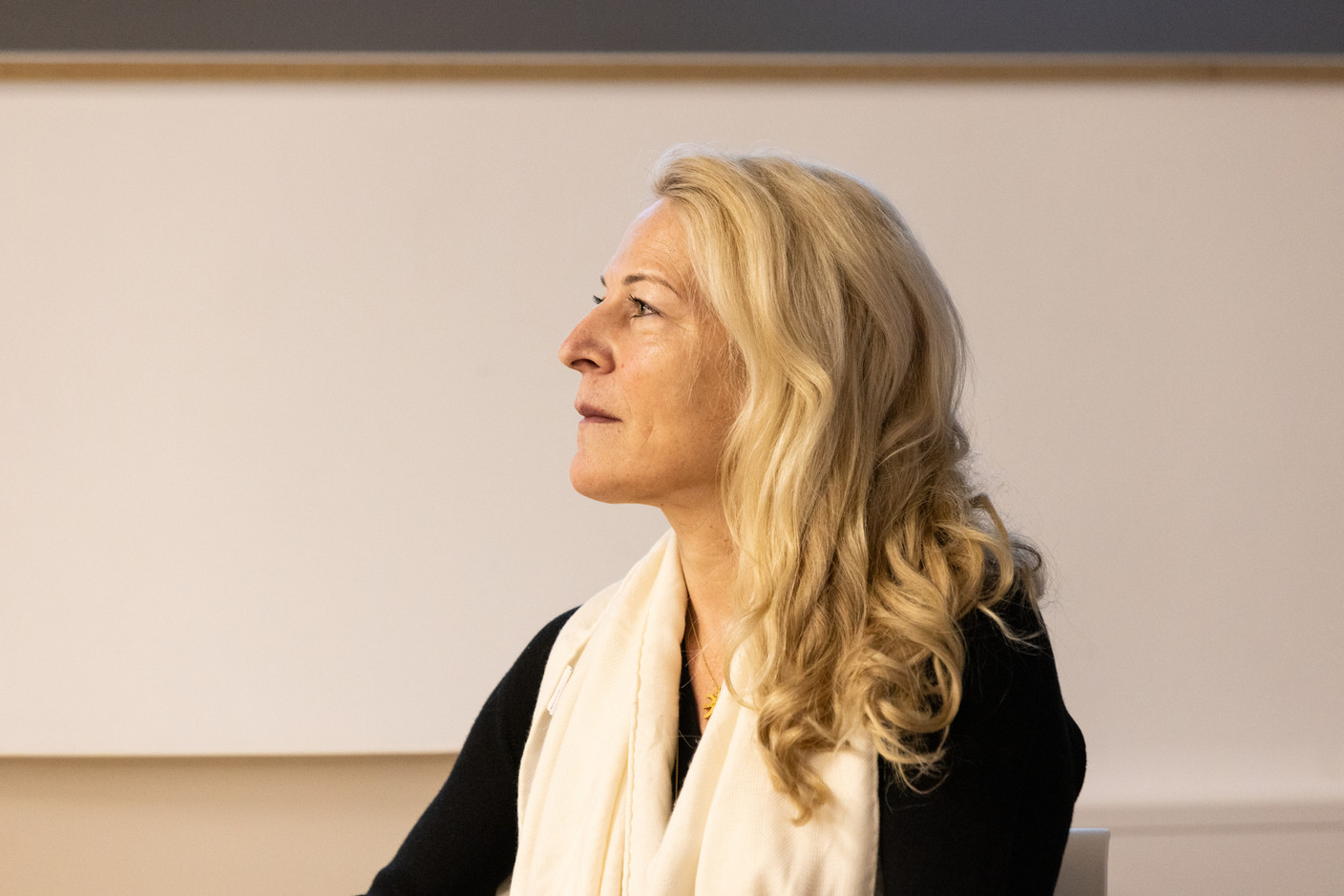 Céline Parayre (Shrink.WE.U) at the Paperjam+Delano Business Club’s new members breakfast on Wednesday 10 January 2024. Photo: Eva Krins / Maison Moderne