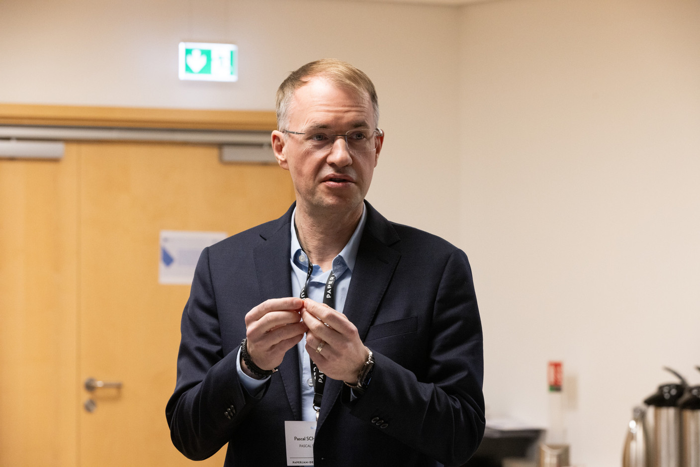 Pascal Schemberger (Schemberger Photographe) at the Paperjam+Delano Business Club’s new members breakfast on Wednesday 10 January 2024. Photo: Eva Krins / Maison Moderne