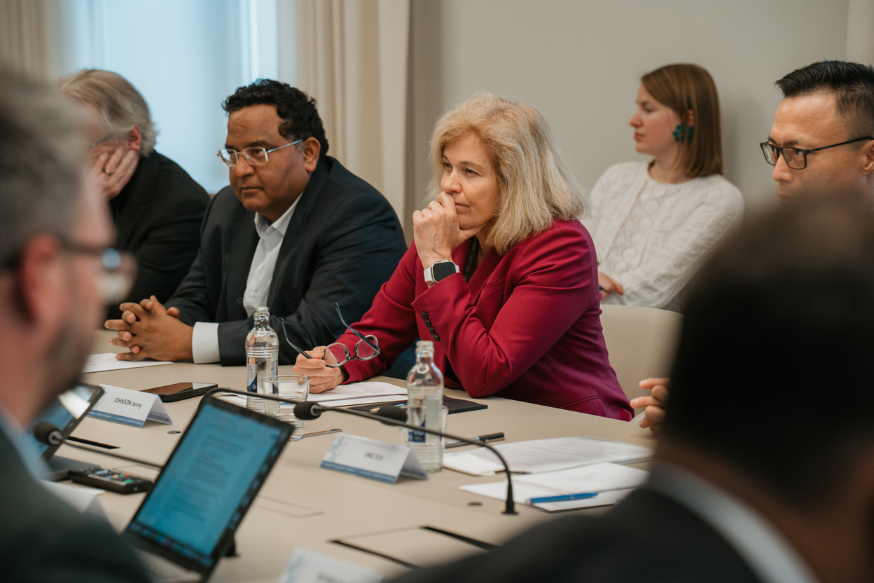 (From left to right.) Vijay Shekhar Sharma, Founder and CEO of Paytm, Jenny Johnson, President and CEO of Franklin Templeton, and Eric Xiandong Jing, Chairman of Ant Group, at the inaugural meeting in Luxembourg. Photo: SIP