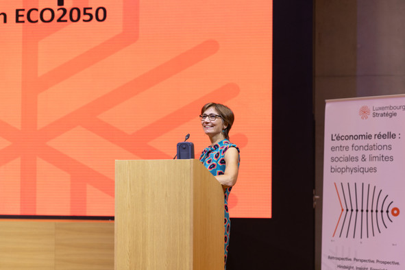 Pascale Junker spoke at the Eco2050 event in Belval, 26 September 2023. Photo: Romain Gamba/Maison Moderne