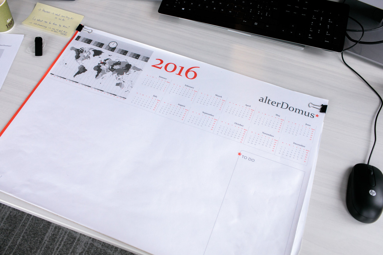 Putting this 2016 calendar to good use. Photo: Matic Zorman