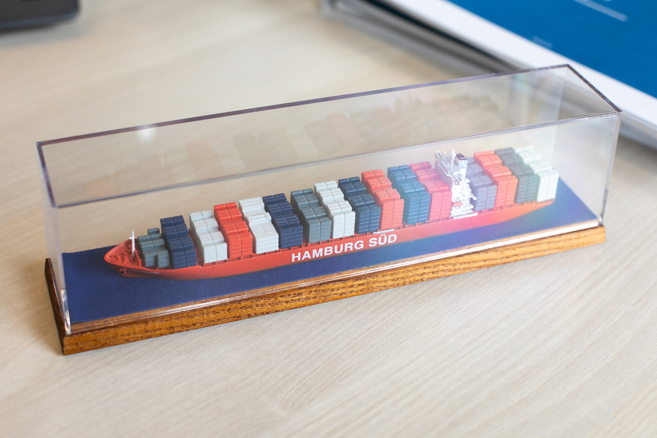 The model ship came from a client who invests in such vessels. Photo: Matic Zorman / Maison Moderne