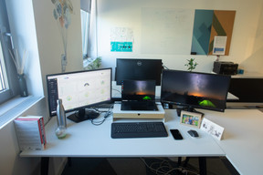 Lee Godfrey’s desk with a few extra items. Photo: Matic Zorman/Maison Moderne