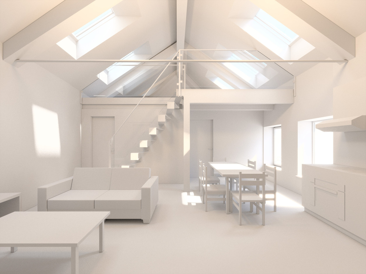 Two affordable flats will be built on the first floor. Illustration: Belvedere Architecture