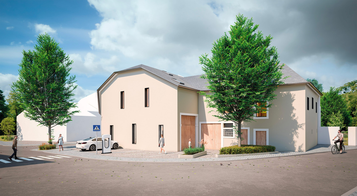 The scale of the old barn is preserved in the new project. Illustration: Belvedere Architecture