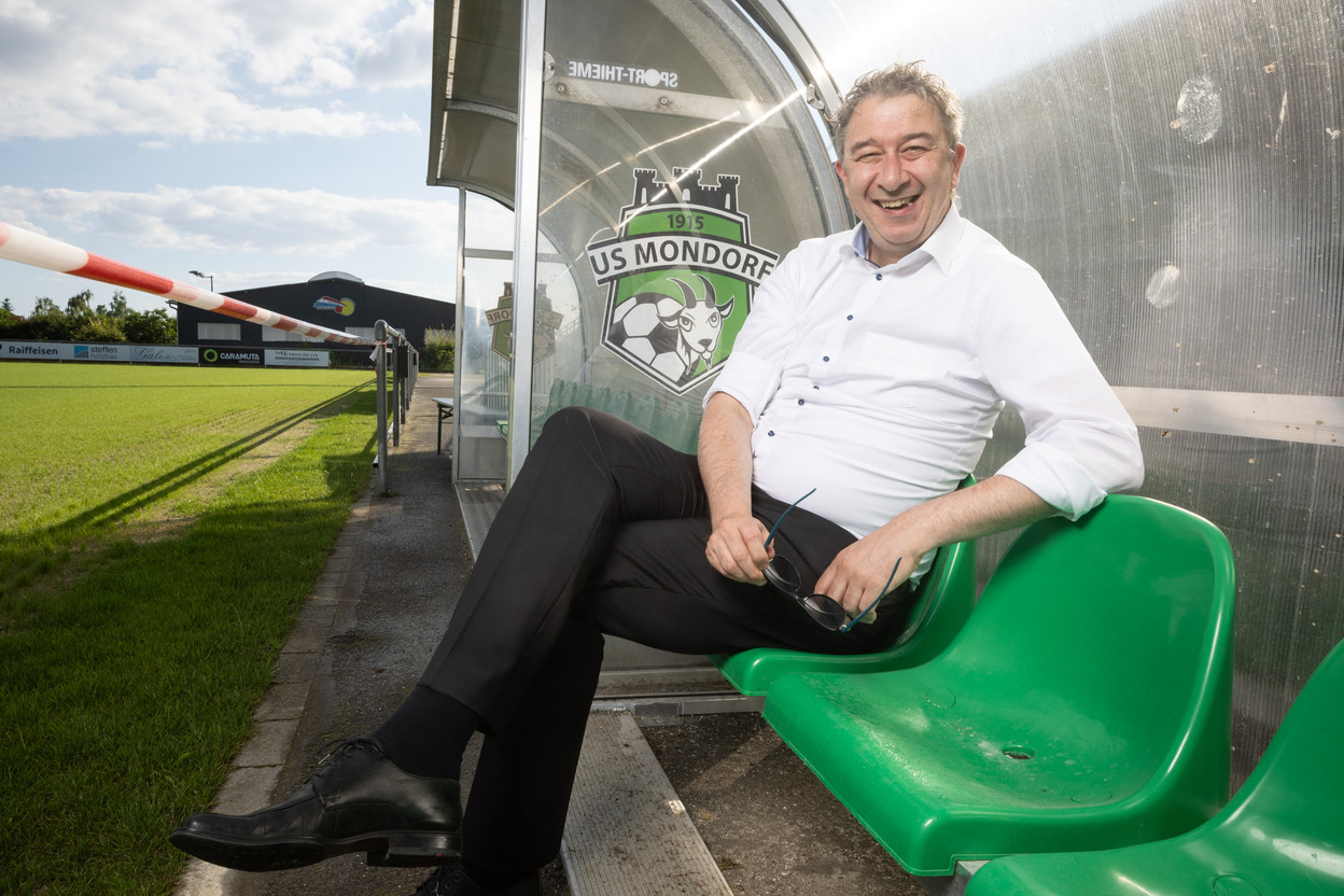The Mondorf football pitch is one of Christian Strasser’s favourite spots. “Mondorf is really the place where I feel at home and on holiday at the same time,” he says. Photo: Guy Wolff/Maison Moderne