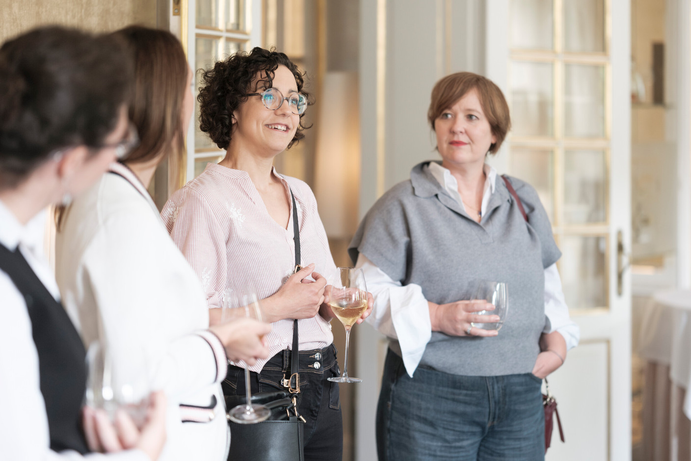 Anais Vegas (NTT Data) et Nathalie Fossoud (Mudam). (Photo : Jan Hanrion / Paperjam)