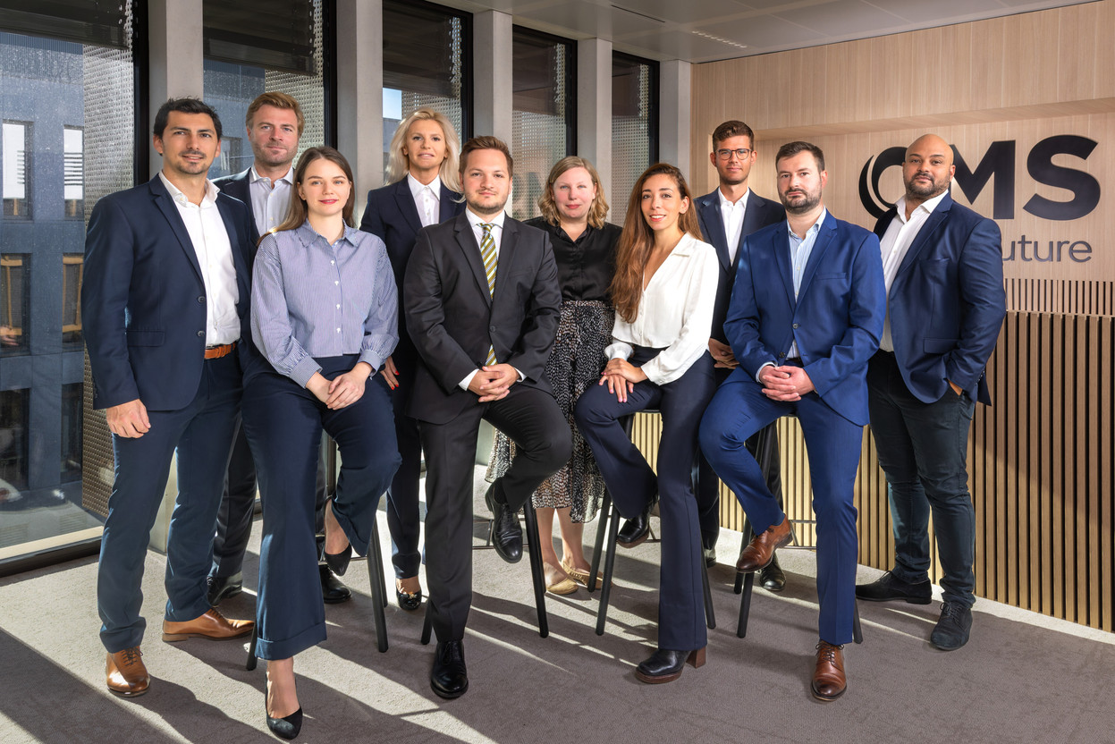 Hugo Arellano, Gilles Bropsom, Sarah Hantscher, Miruna Poenaru, Maximilian Helfgen, Nicolas Moujon, Suzanne Chibane, Thomas Risch, Alexander Walenta, Stéphane Boutoundou Photo: CMS Luxembourg