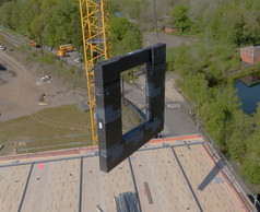 Off-site manufacturing allows structural components to be produced before being transported to the construction site. (Photo: Leko Labs)