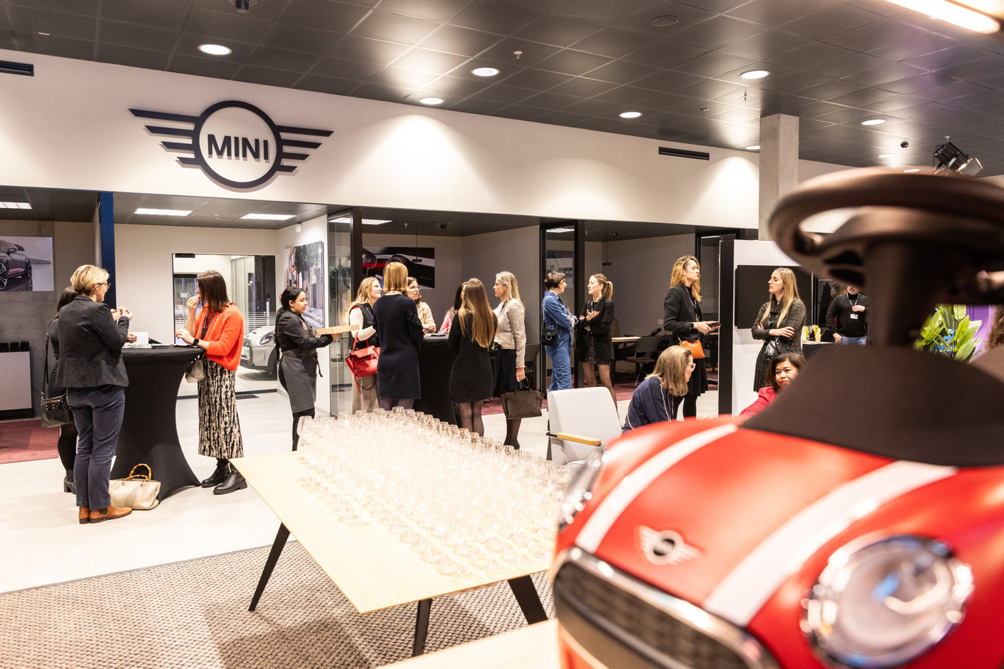 The Paperjam+Delano Business Club’s ‘Let’s Taste: Wow’ event took place at the Mini dealership in Cloche d’Or on Thursday 25 January 2024. Photo: Marie Russillo/Maison Moderne