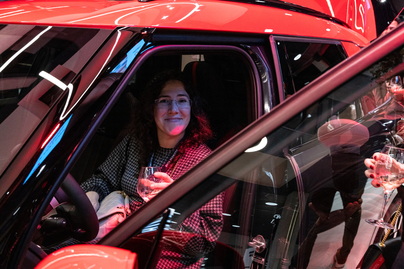 Sandra Dia (CPPA) during the ‘Let’s Taste: Wow’ event at the Mini dealership in Cloche d’Or on Thursday 25 January 2024. Photo: Marie Russillo/Maison Moderne