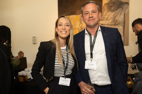 Christelle Ernotte (GCP Consulting) and Thomas Klein (Quintet Europe) at the Paperjam Club’s workshop day held at Neimënster Abbey, 8 April 2025. Photo: Eva Krins/Maison Moderne