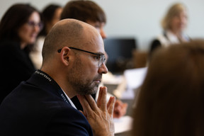Gabor Papp (DLA Piper Luxembourg) at the Paperjam Club’s workshop day held at Neimënster Abbey, 8 April 2025. Photo: Eva Krins/Maison Moderne