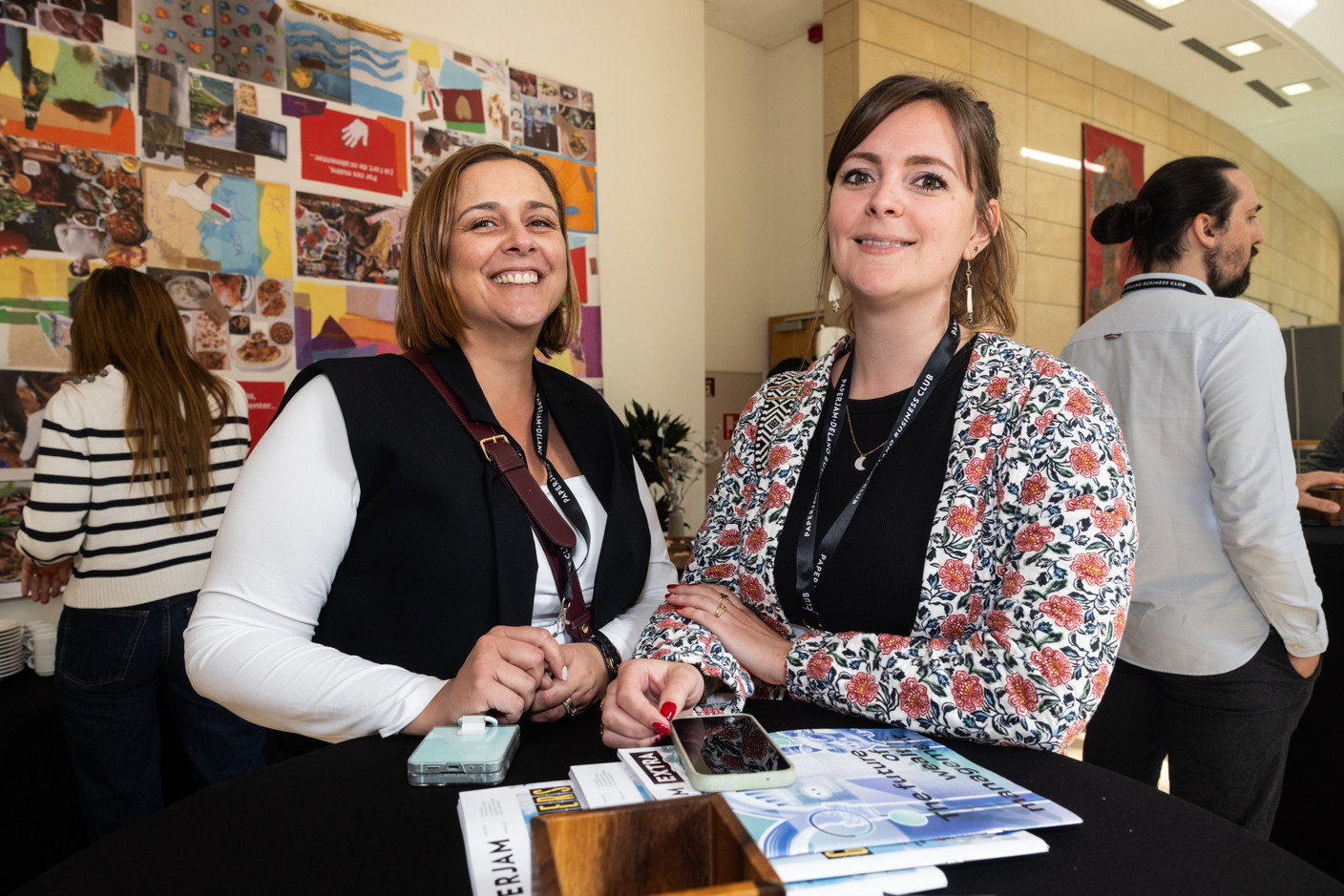 Anne-Sophie Carbonell (Hôpitaux Robert Schuman) and Alizée Villance (Santé Services) at the Paperjam Club’s workshop day held at Neimënster Abbey, 8 April 2025. Photo: Eva Krins/Maison Moderne
