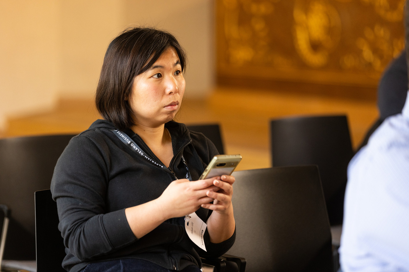 Pei Hsuan Lee at the Paperjam Club’s workshop day held at Neimënster Abbey, 8 April 2025. Photo: Eva Krins/Maison Moderne