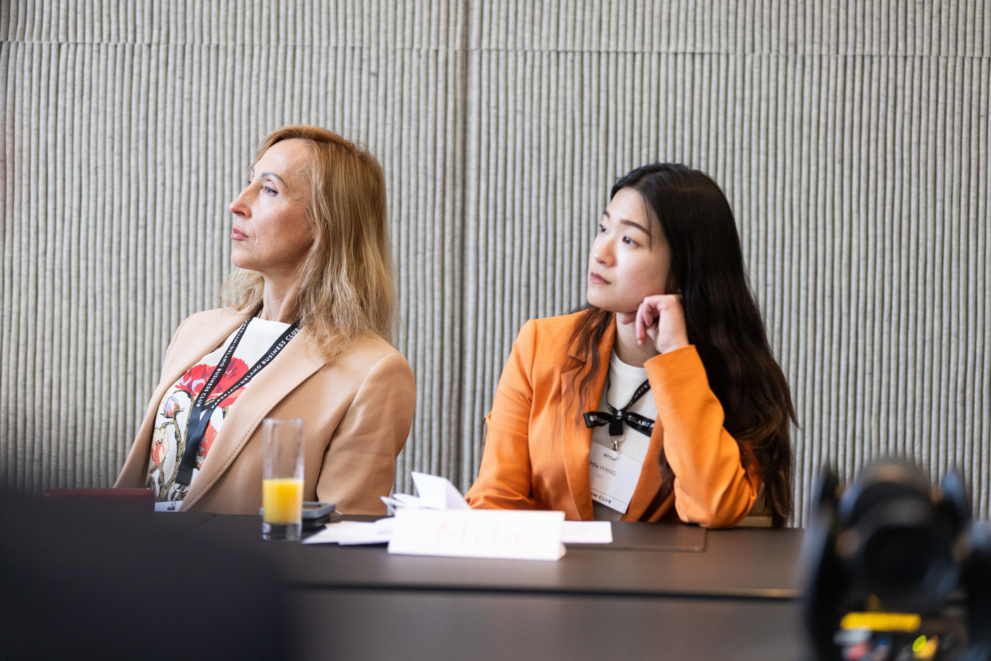 Inna Yakovleva (Child Health Creation Luxembourg) and Mila Wang (JTC) at the Paperjam Club’s workshop day held at Neimënster Abbey, 8 April 2025. Photo: Eva Krins/Maison Moderne