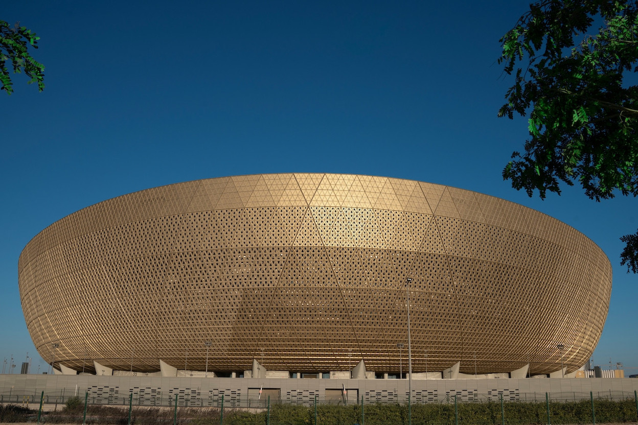 The 80,000 seater Lusail Stadium designed by iconic London architect firm Foster & Partners with sports facilities specialists Populous will host the final of the 2022 World Cup. Tickets for the final were priced between €205 and €1,602. Sanjay JS/Shutterstock