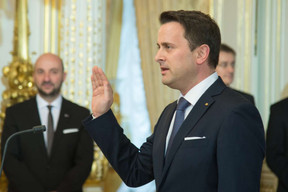 Le 4 décembre 2013, Xavier Bettel prête serment en tant que Premier ministre, à 40 ans. (Photo: SIP/Charles Caratini)