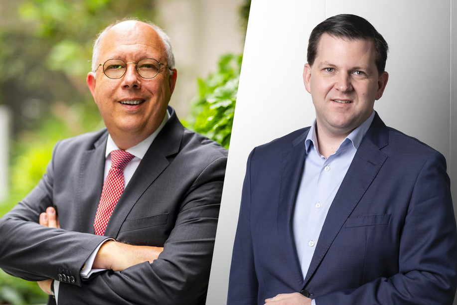 Xavier Hauboldt will step down as CEO of Eaglestone Luxembourg on 31 August 2022. He will then be replaced by Eric Dothée. (Photos: Eaglestone - Photomontage: Maison Moderne)