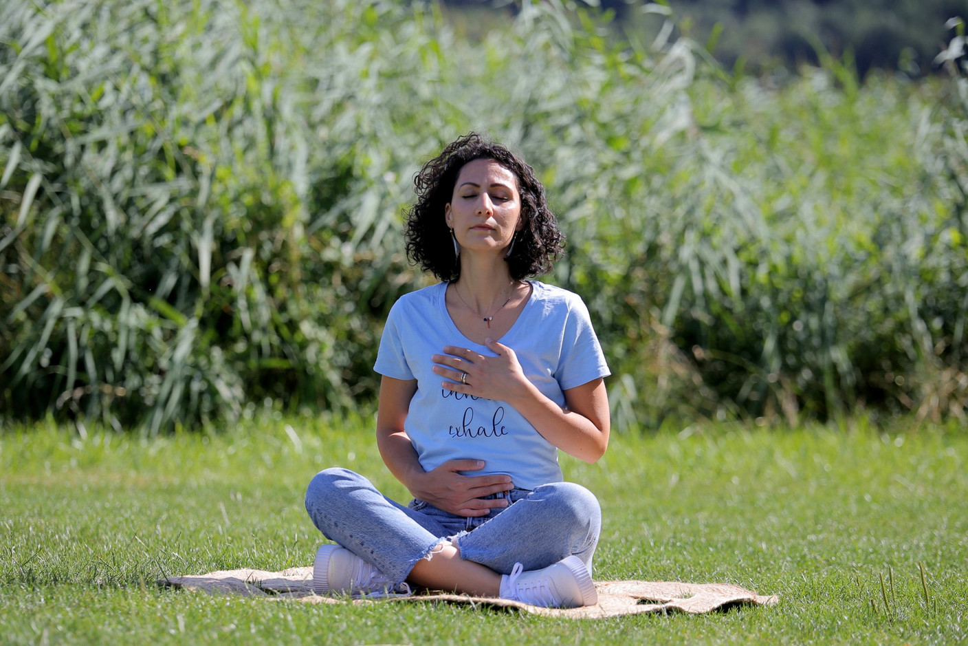 Yeliz Yorcu is a breathwork coach based in Luxembourg. Photo: Ebru Emek Diatta