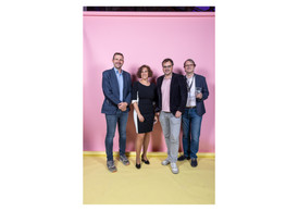 María Martín San Cristobal, Mathieu Lafond (Axa Luxembourg) and Claude Lange (Victor Buck Services). Photo: Eva Krins/Maison Moderne