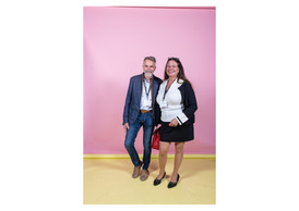 Olivier Noblot (Masselotte) and Petra Steinmetz (Lux Real Estate International). Photo: Eva Krins/Maison Moderne