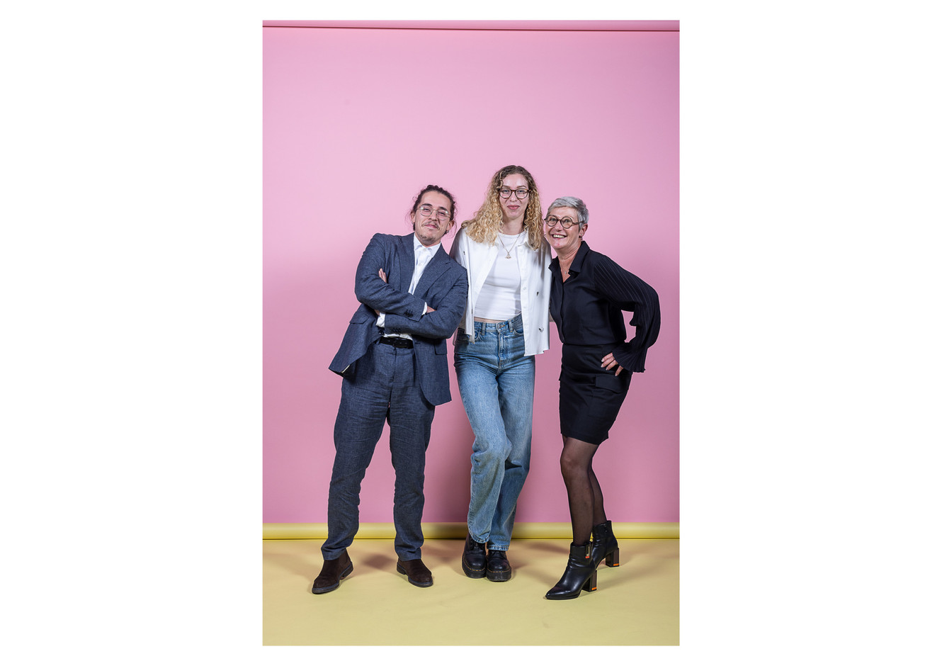 Yannis Bouguerra, Sara Ledrich and Nathalie Bourdeau (Maison Moderne). Photo: Eva Krins/Maison Moderne