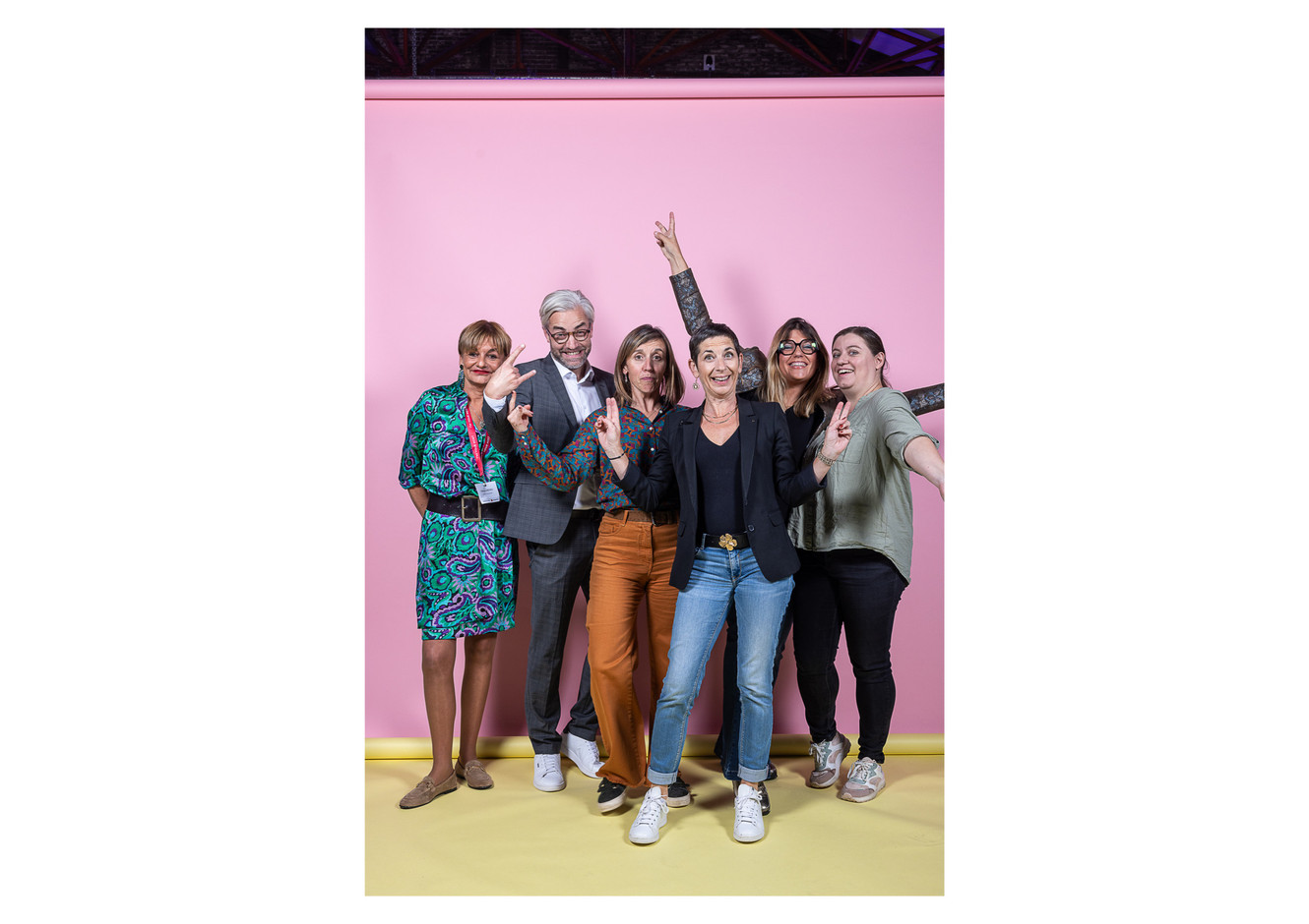 Melanie Juredieu, Pierre-Alexis Quirin, Geraldine Gij, Aline Puget (Maison Moderne), Stéphanie Rouge (Vanksen) and Muriel Dietsch (Maison Moderne). Photo: Eva Krins/Maison Moderne
