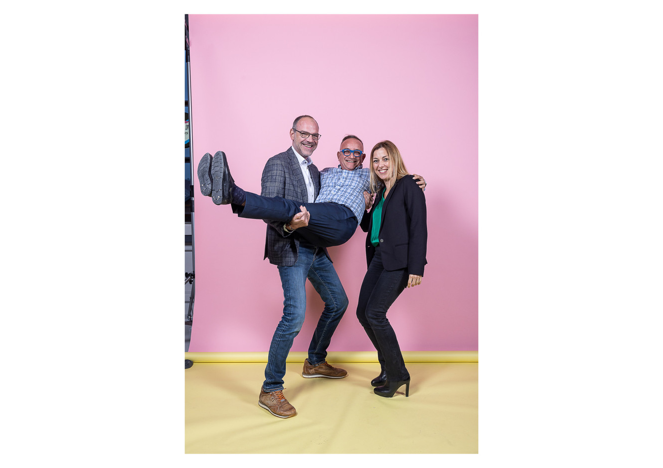 David Sibaud (Reckinger Alfred SA), Francis Gasparotto (Maison Moderne) and Lauriane Marlier (RH Lab.). Photo: Eva Krins/Maison Moderne