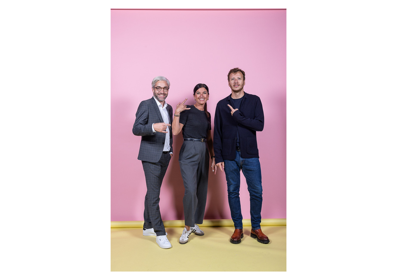 Pierre-Alexis Quirin (Maison Moderne), Julie Houlné and Lucas Tutelaire (Smart Media & Digital). Photo: Eva Krins/Maison Moderne