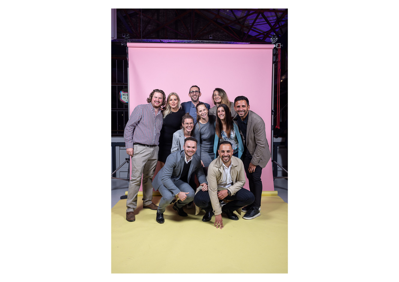Laurent-Nicolas Marin, Olivia Koziol (Deynecourt), Yohan Silva (KB Group), Anne-Catherine Marin (De Belsch), Maxime Lissmann (Buro Partner), Emilie Scheidt (Savile.Law), Olga Frolova (Légère Hôtel Luxembourg), Morgane Guglielmi (cegecom). Photo: Eva Krins/Maison Moderne