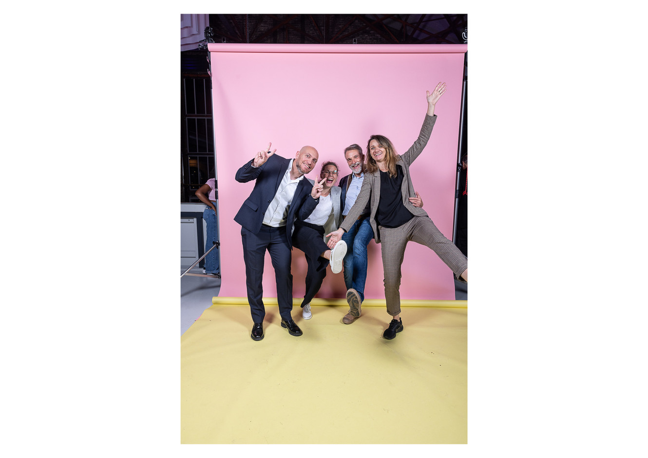 Mohamed Aoun (M&A Finance Studio), Anne-Catherine Marin (De Belsch), Olivier Noblot (Masselotte) and Olga Frolova (Légère Hôtel). Photo: Eva Krins/Maison Moderne