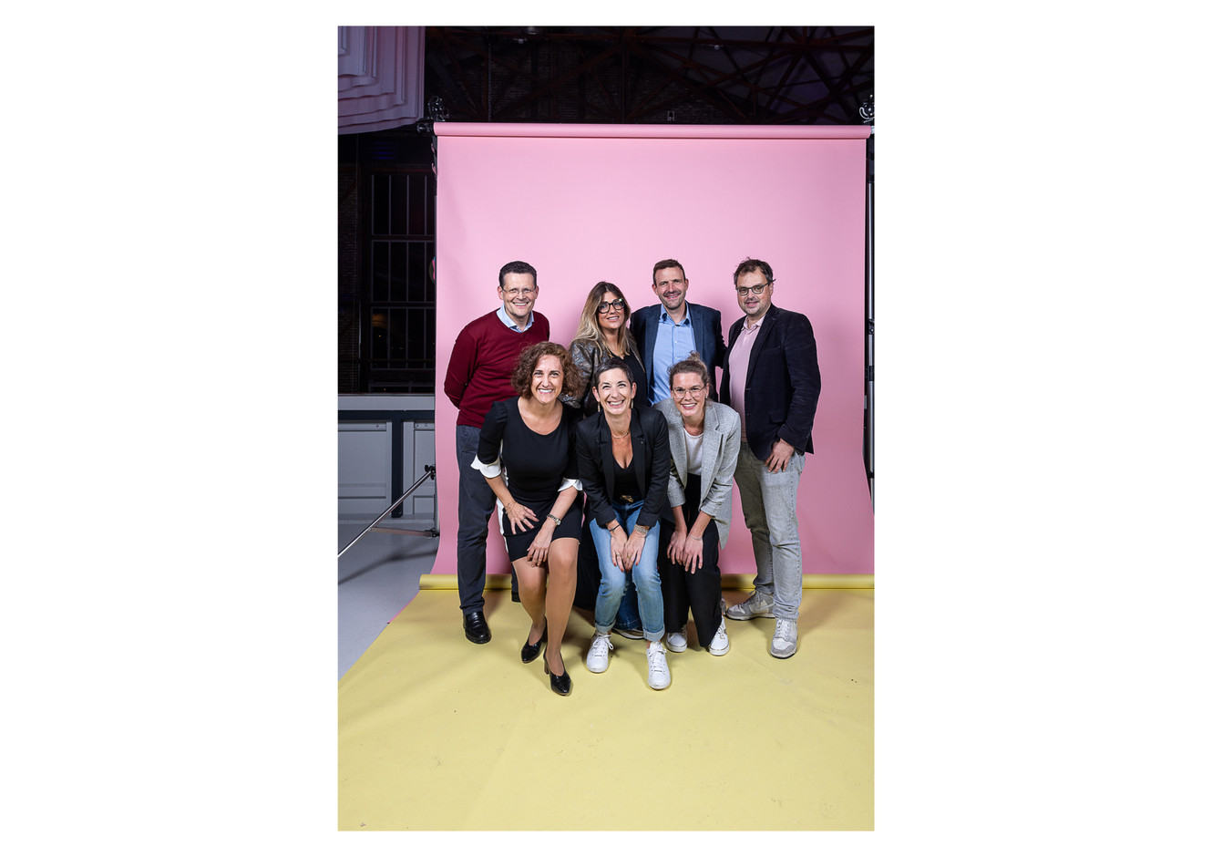 (Axa Luxembourg), Stéphanie Rouge (Vanksen), Aline Puget (Maison Moderne), Anne-Catherine Marin (De Belsch) and Mathieu Lafond (Axa Luxembourg). Photo: Eva Krins/Maison Moderne