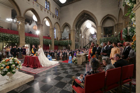 Crown prince Guillaume and princess Stéphanie at the royal wedding on 20 October 2012. Guy Wolff/Cour grand-ducale