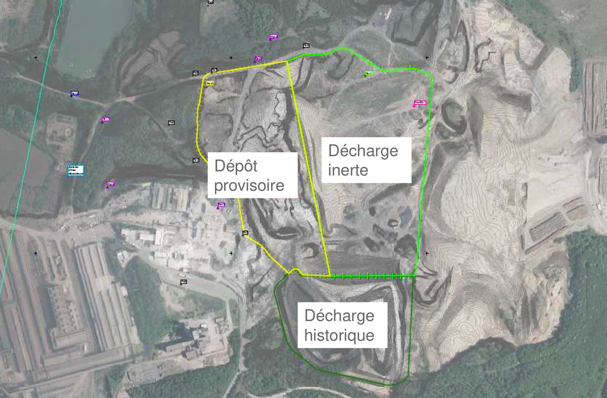 La décharge du «crassier» de Differdange comporte trois zones. Parmi celles-ci, au moins une, le «dépôt provisoire», ne serait pas régularisée. (Photo: ArcelorMittal)