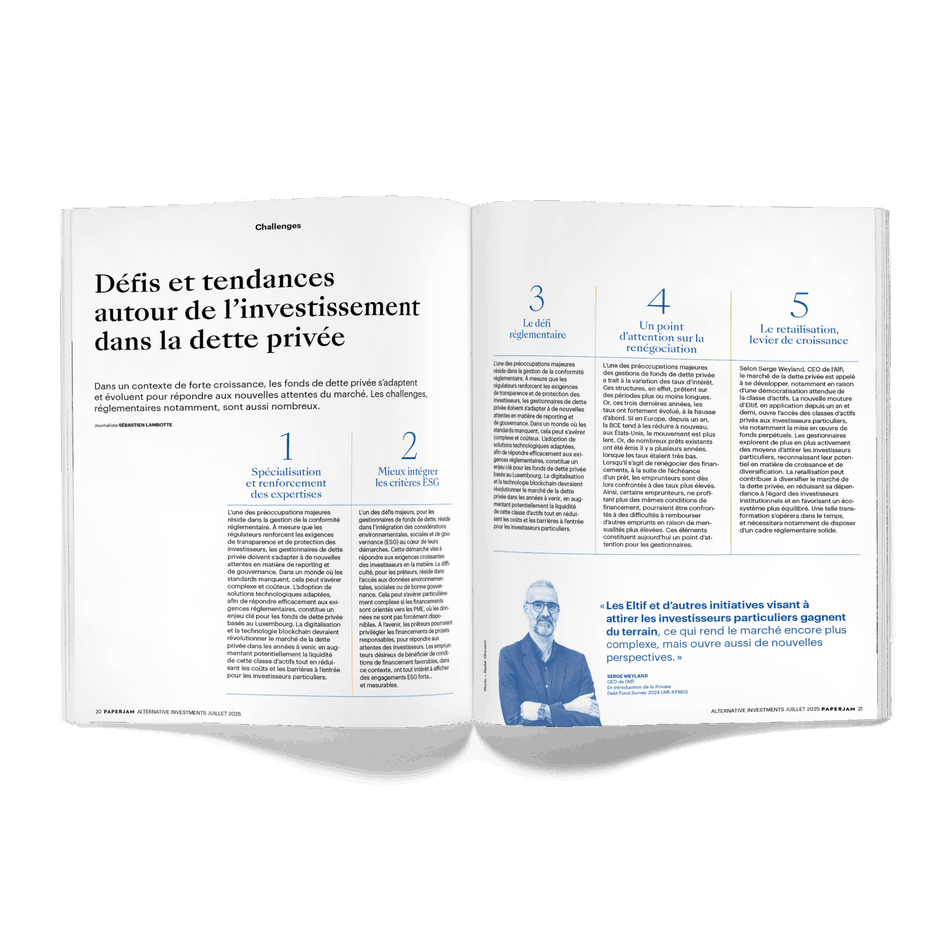 Challenges and trends around private debt investment. Photo: Maison Moderne